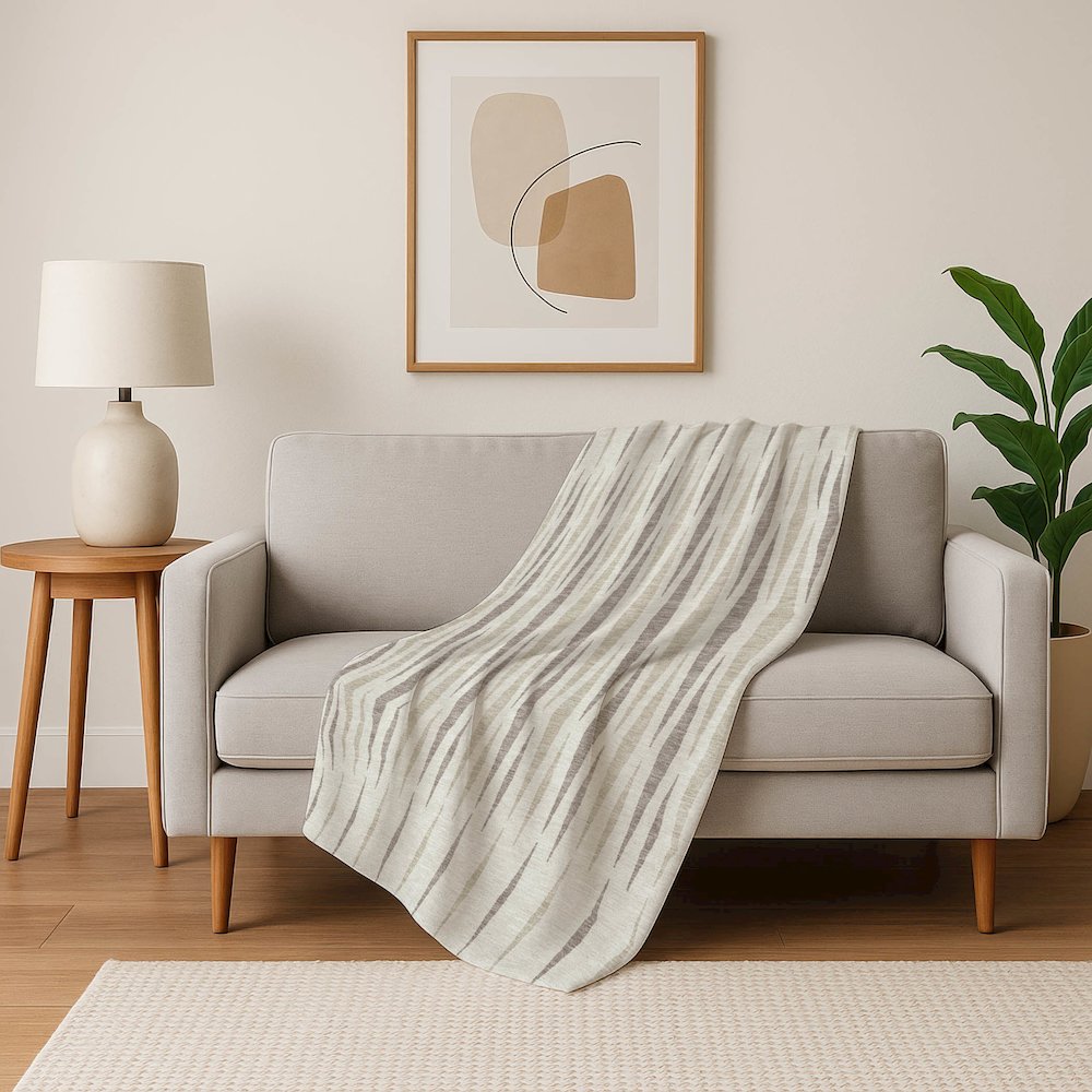 Premium Machine Washable ASB881 Ivory 50" x 70" Sherpa Throw Blanket