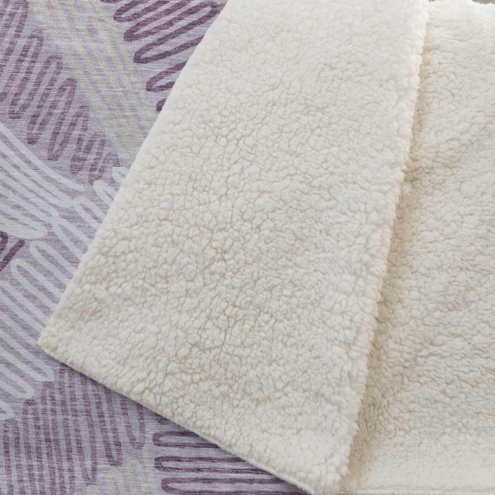 Premium Machine Washable ASB904 Lavender 50" x 70" Sherpa Throw Blanket