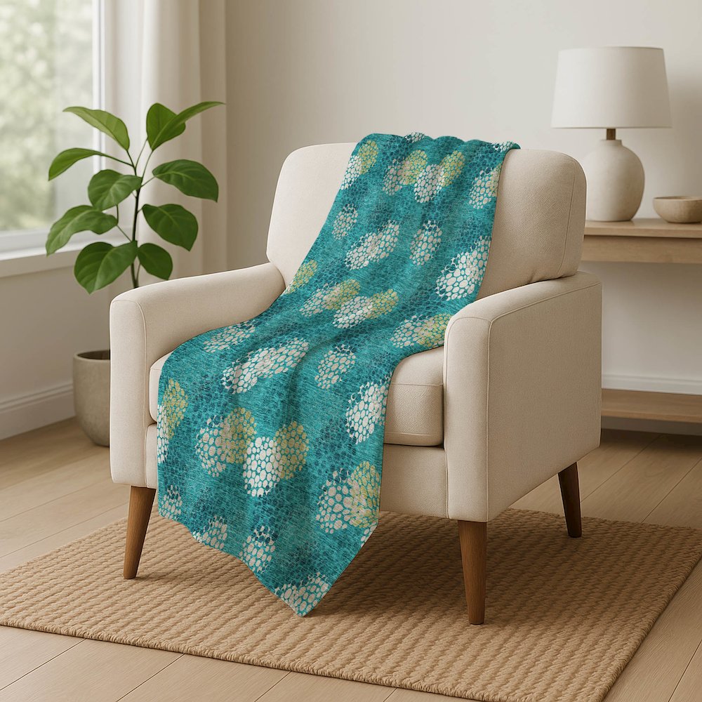 Premium Machine Washable ASB908 Emerald 50" x 70" Sherpa Throw Blanket