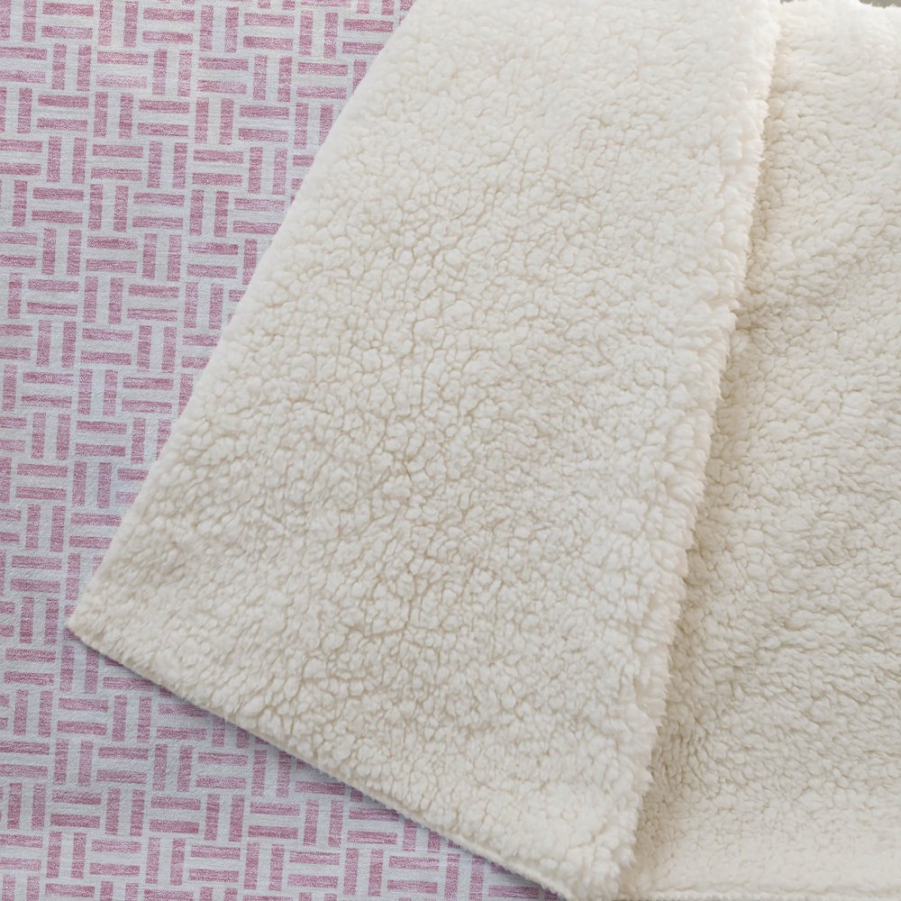 Premium Machine Washable ASB911 Pink 50" x 70" Sherpa Throw Blanket