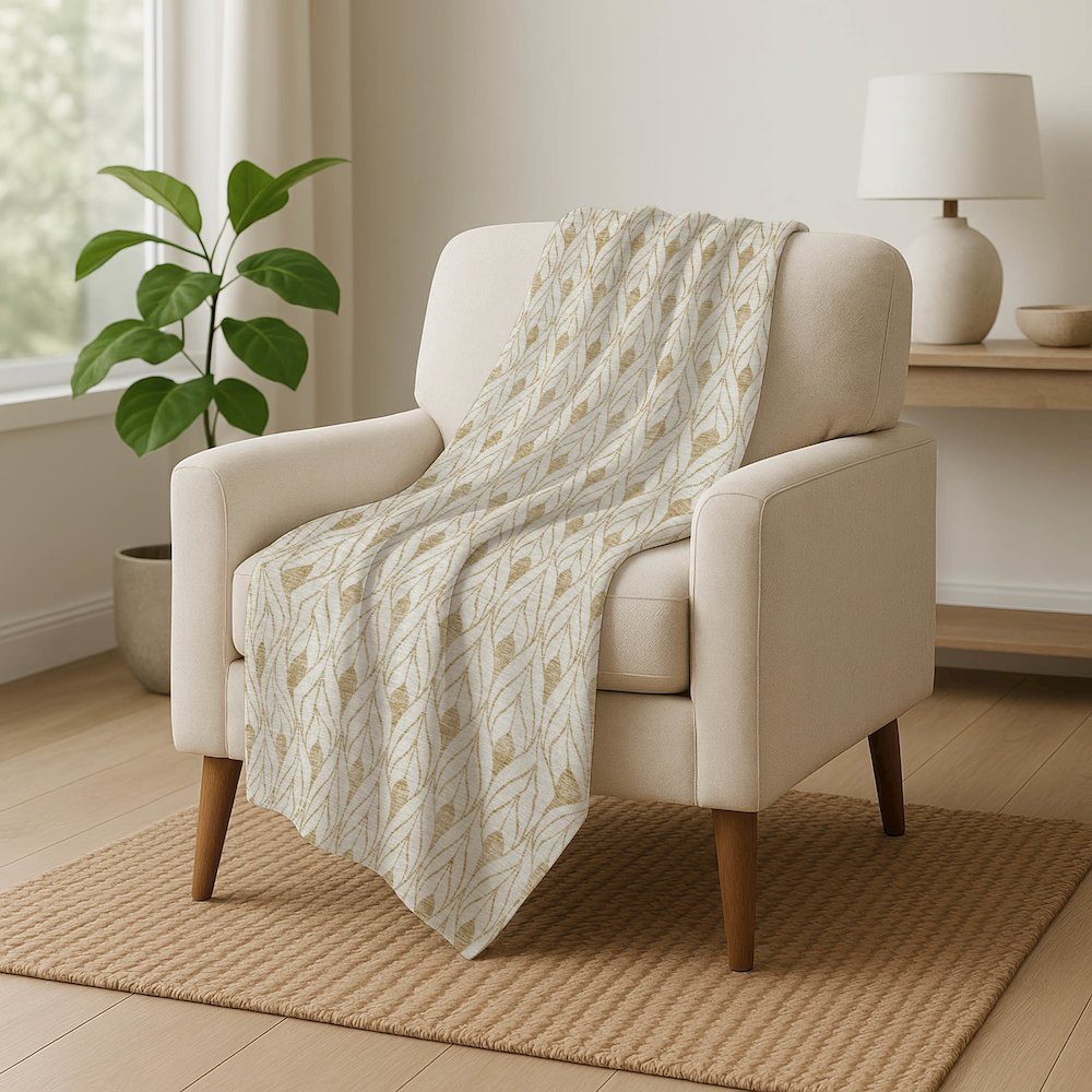Premium Machine Washable ASB927 Gold 50" x 70" Sherpa Throw Blanket