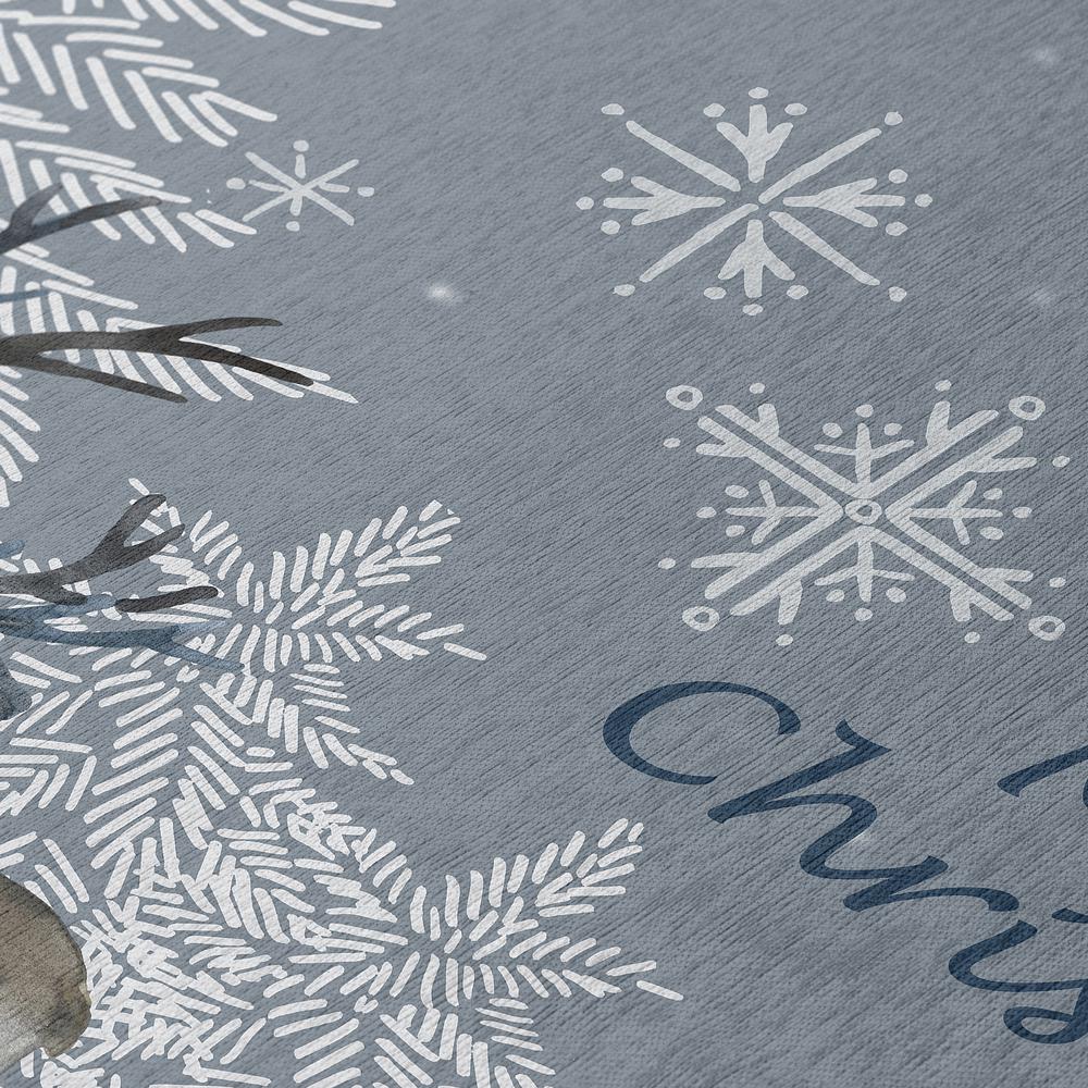 Indoor/Outdoor Wonderland WN2 Grey Washable 1'8" x 2'6" Rug