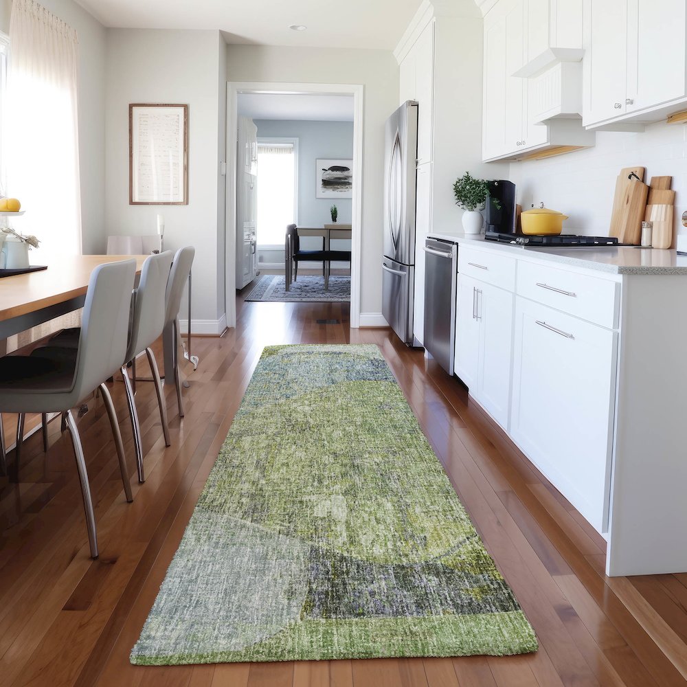 Luxury Washable Boca Aloe 2'3" x 7'6" Runner Rug