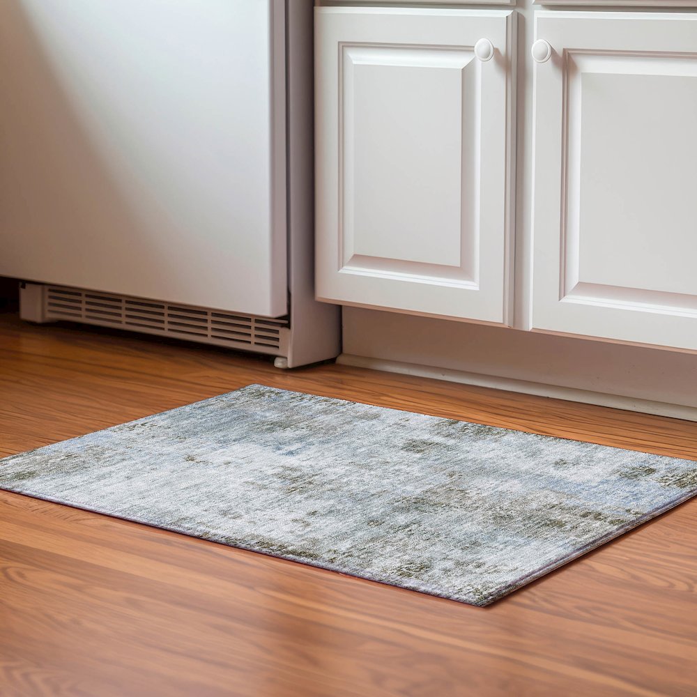 Luxury Washable Indoor/Outdoor Kochi Mocha 1'8" x 2'6" Rug