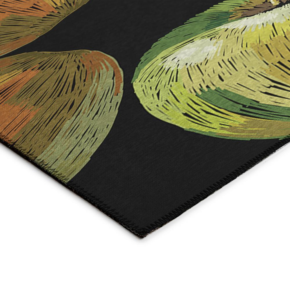 Indoor/Outdoor Kendall KE8 Black Washable 10' x 14' Rug