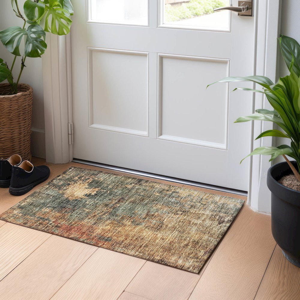 Indoor/Outdoor Nouveau Sage 1'8" x 2'6" Rug
