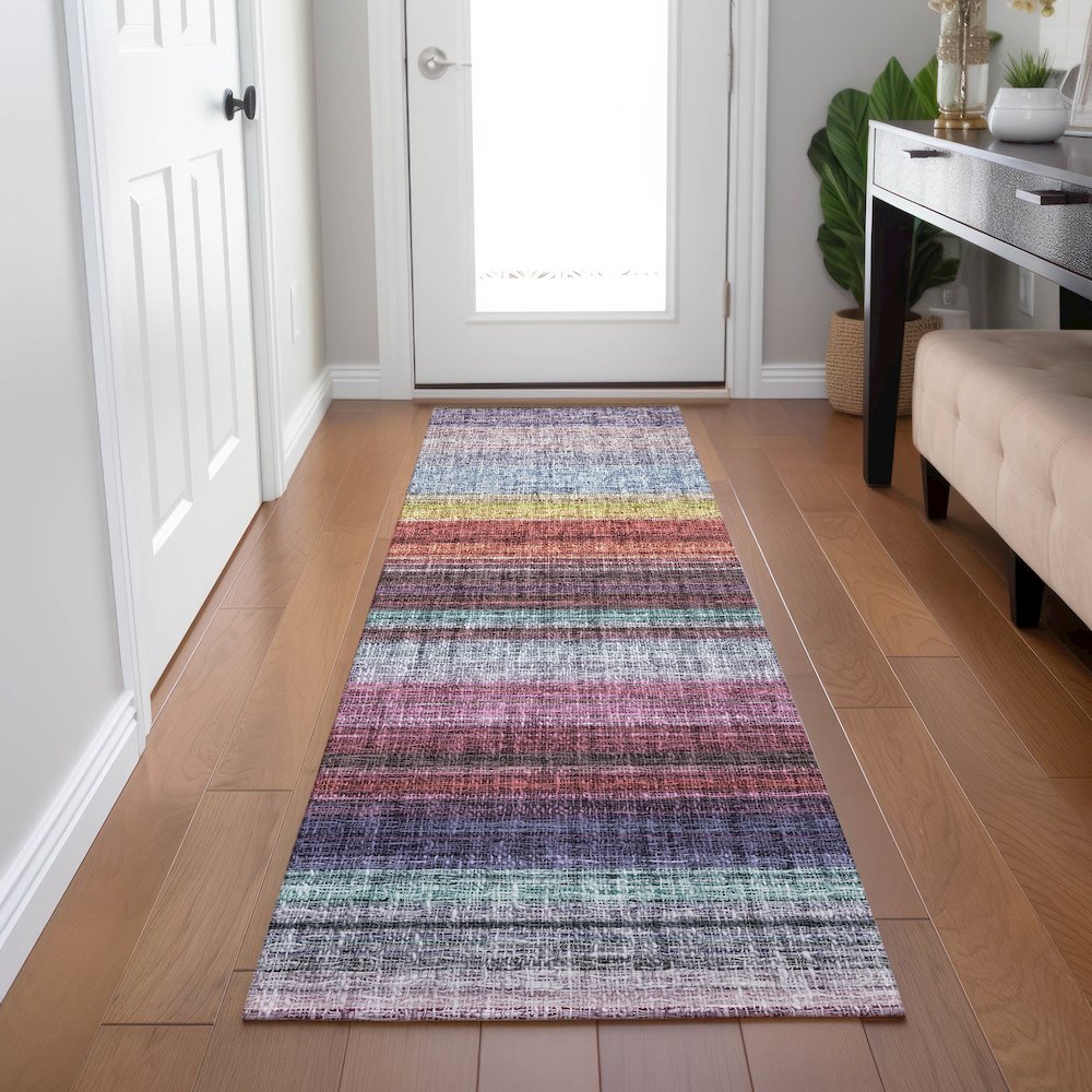 Luxury Washable Indoor/Outdoor Portico Lavender 2'3" x 7'6" Runner Rug