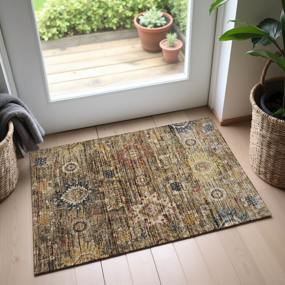 Indoor/Outdoor Silk Road Clove 1'8" x 2'6" Rug