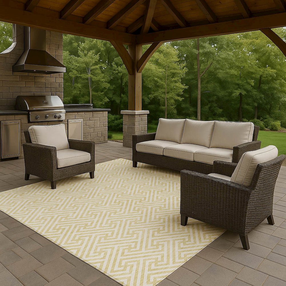 Luxury Washable Indoor/Outdoor The Reserve Wheat 2'6" x 3'10" Rug