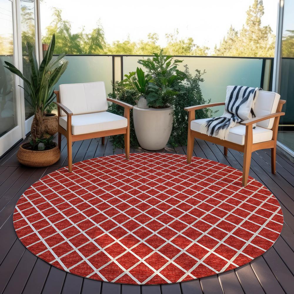 Indoor/Outdoor York YO1 Red Washable 10' x 10' Rug