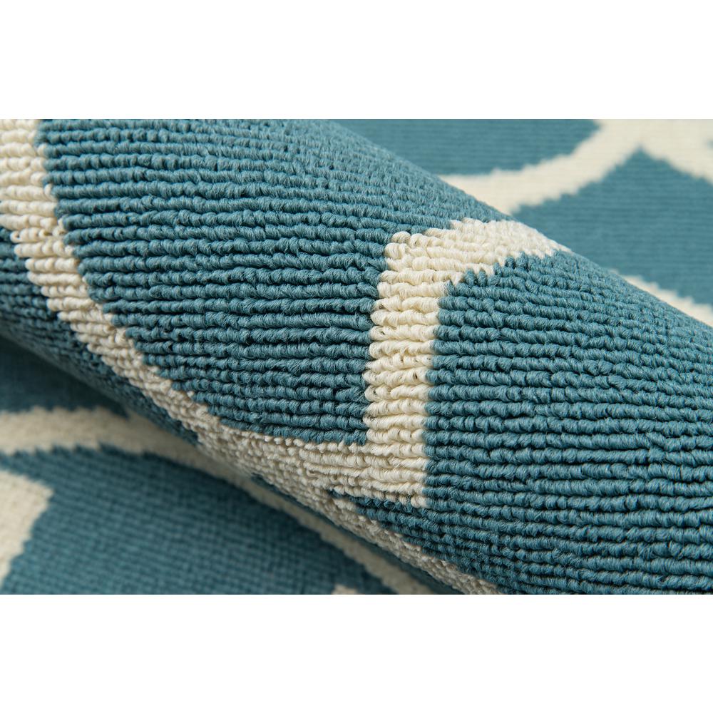 Contemporary Runner Area Rug, Blue, 2'3" X 7'6" Runner