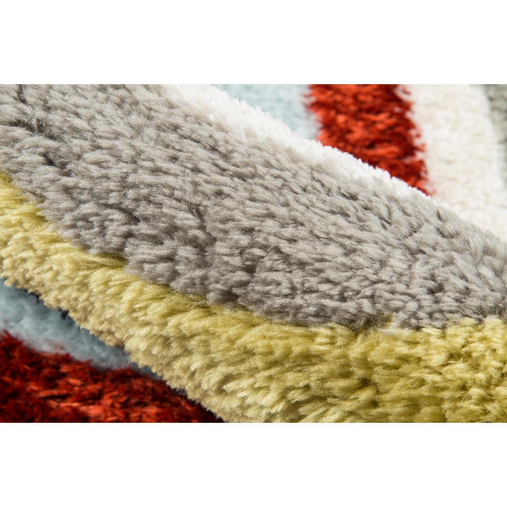 Modern Rectangle Area Rug, Multi, 7'6" X 9'6"