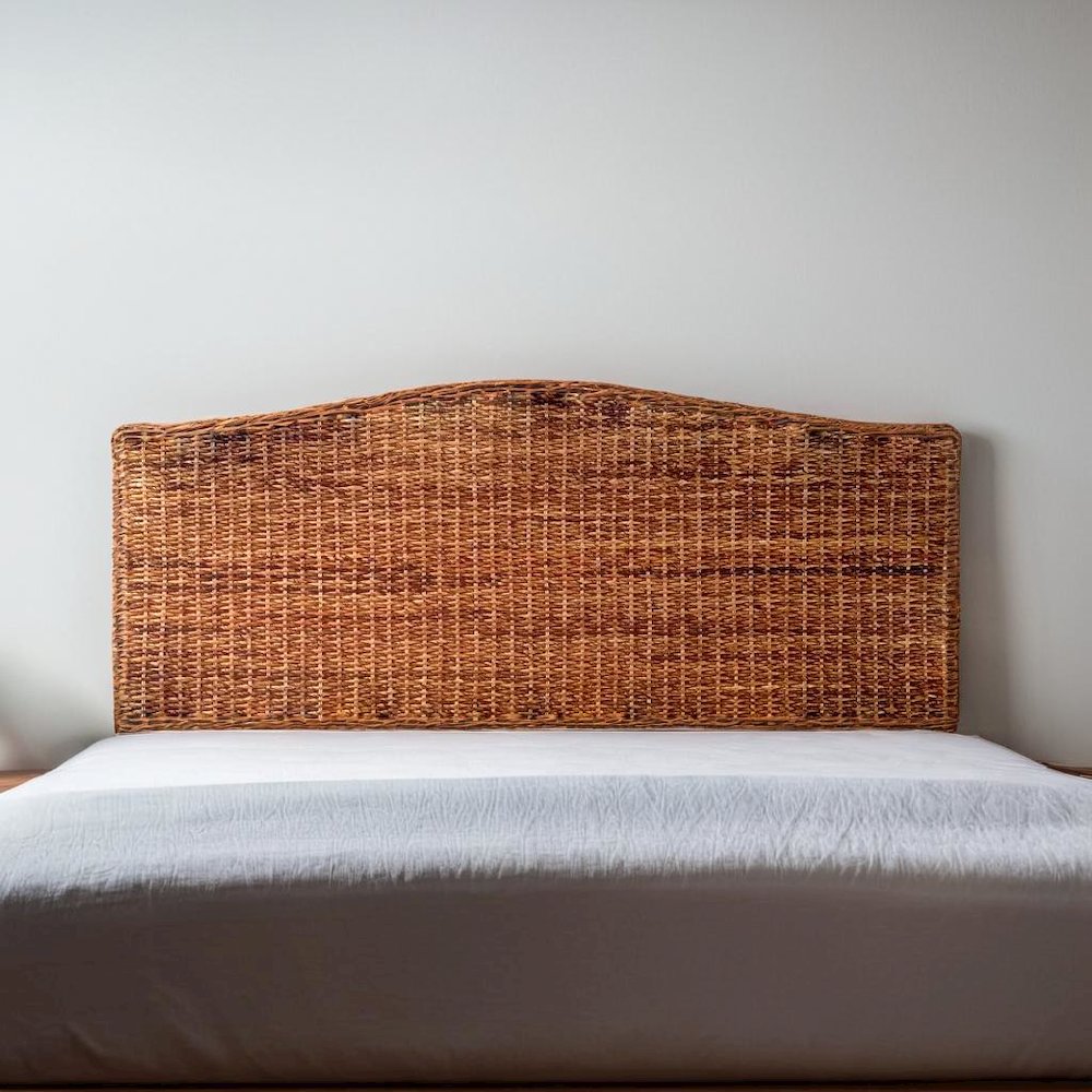 Elegant Brown Queen Size Headboard with Coastal Design for a Stylish Bedroom