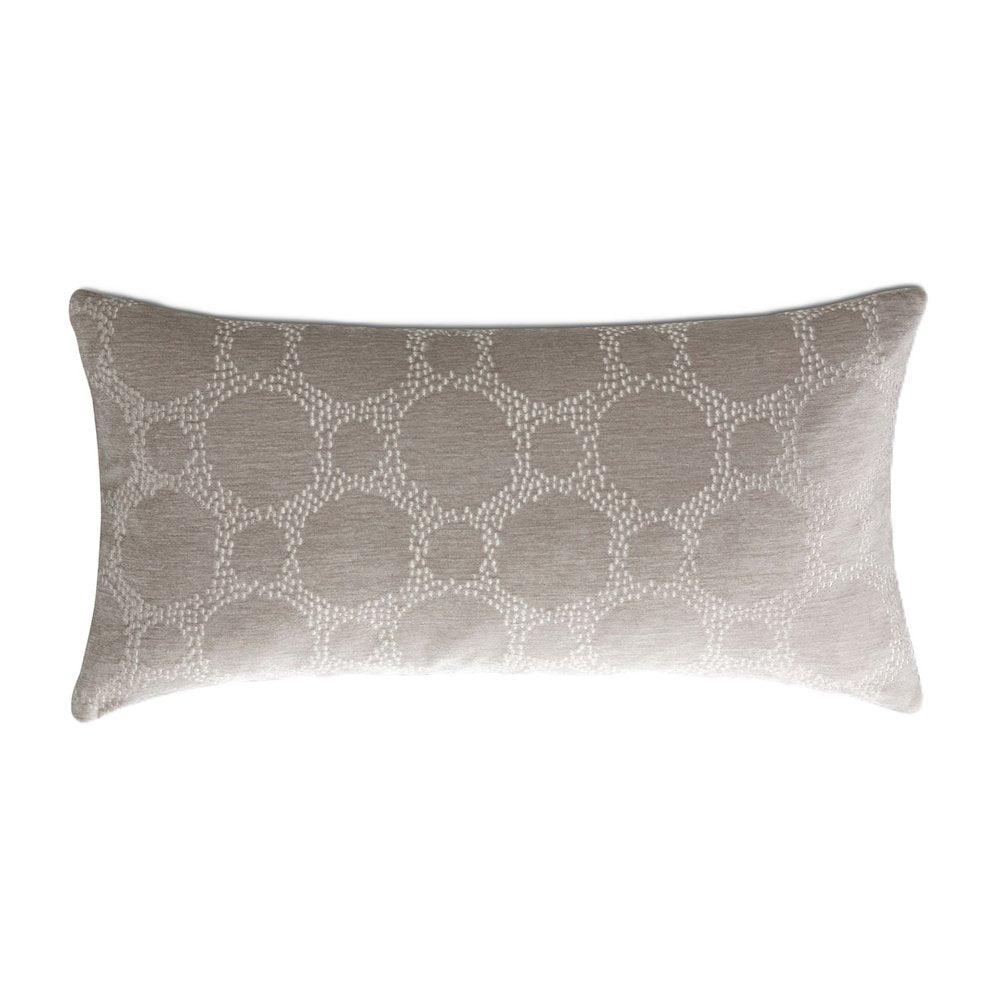 Moonbeam Heritage 13"x24" Oblong Chenille Pillow, Set of 2 - Natural