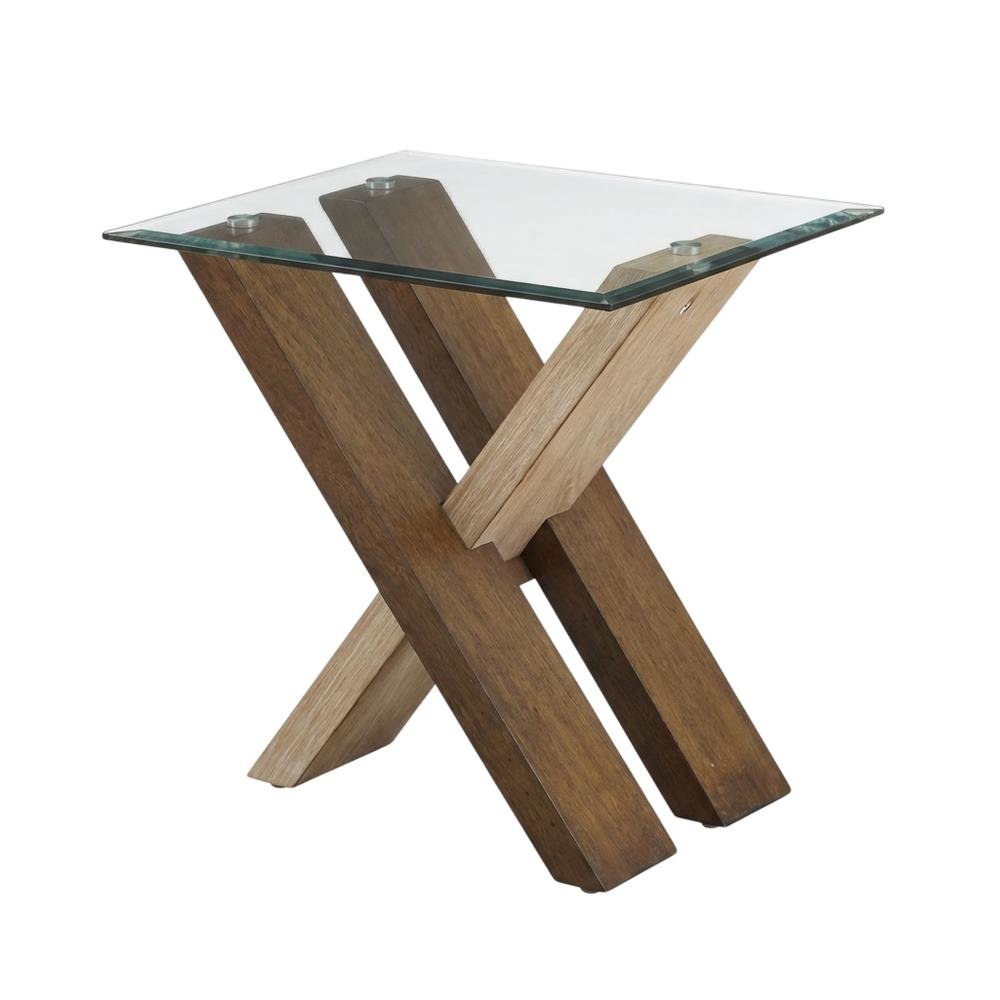 Natural Wood end Table with Deep Cherry Finish, Sturdy Design for Living Room