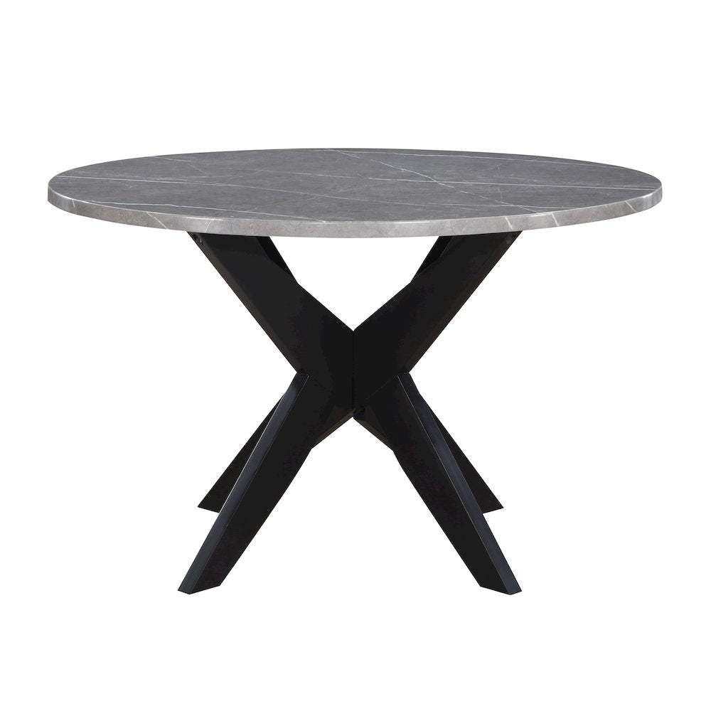 Amy 48-inch Round Faux-Marble Dining Table