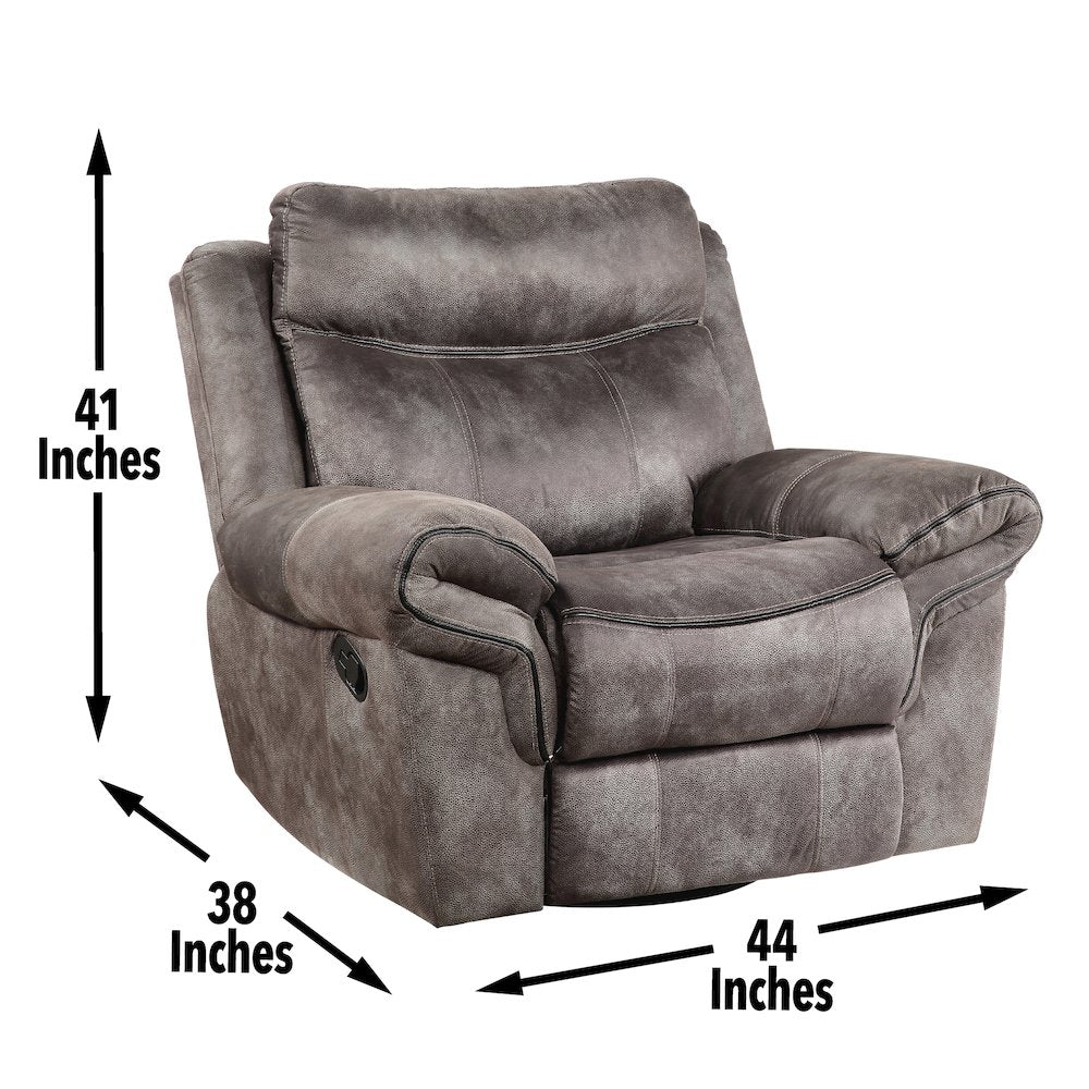 Nashville Glider Recliner Grey