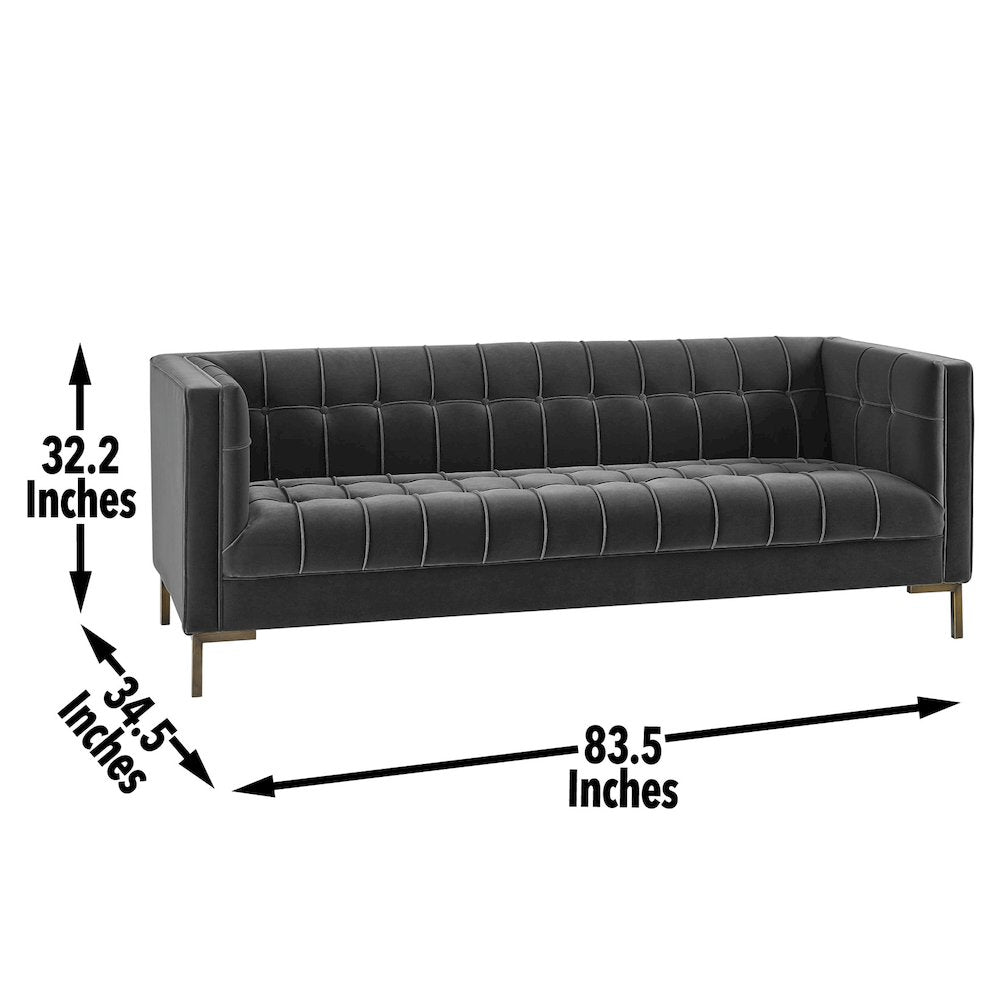 Isaac Gray Sofa and Loveseat