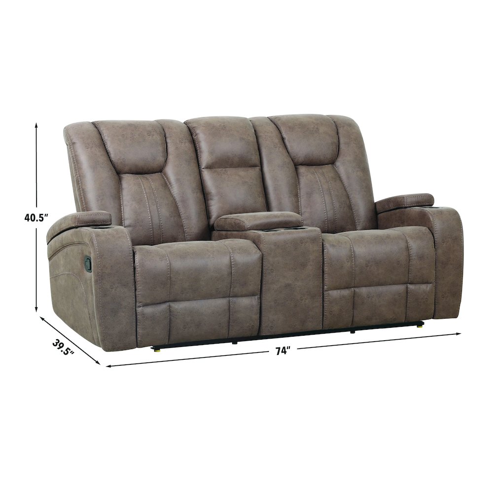 Marlow Sand Manual Recliner Loveseat