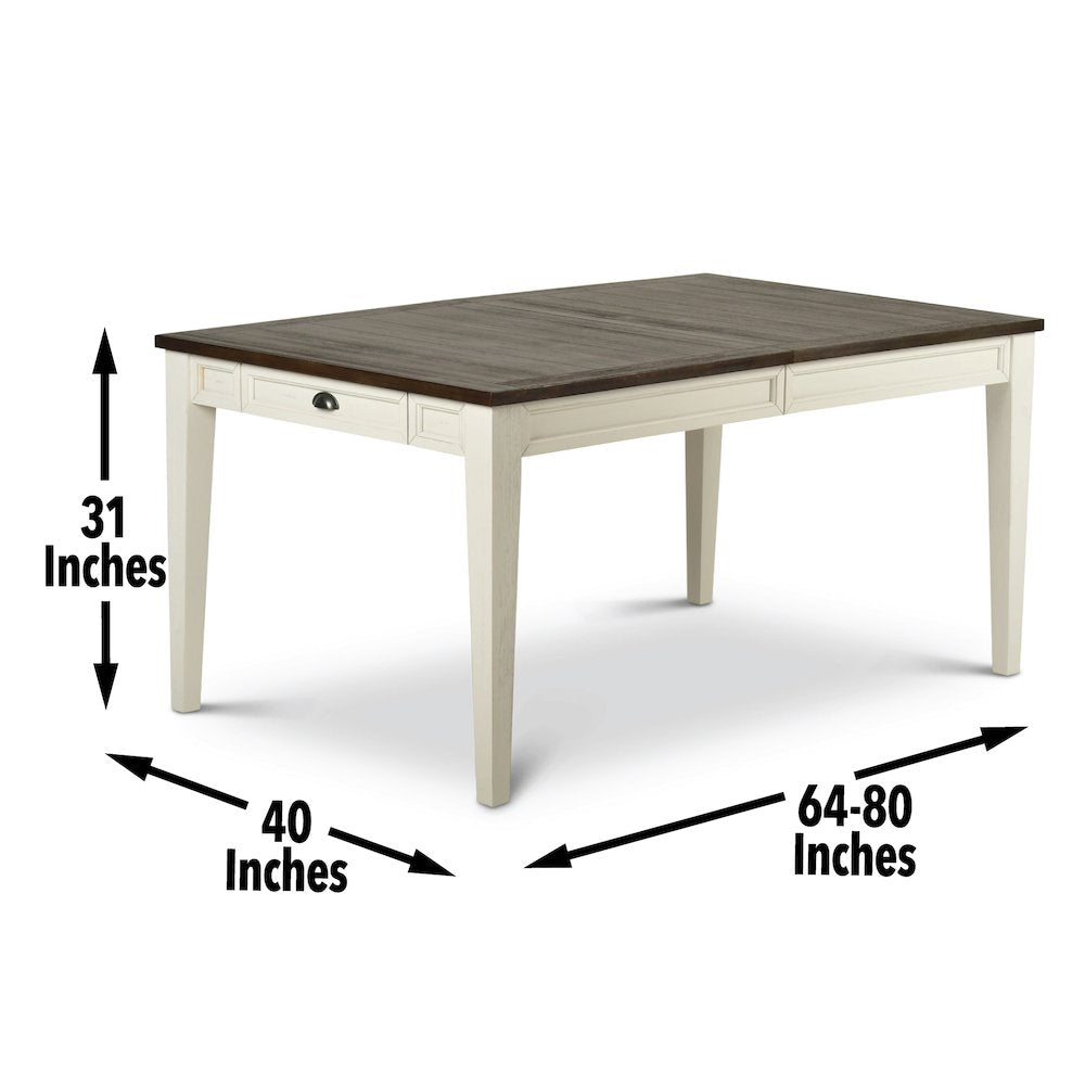 Cayla Table Dark Oak/White