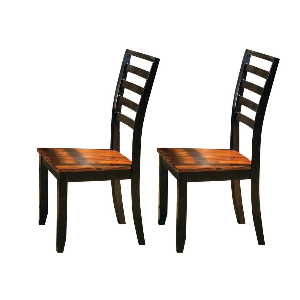 Wooden Dining Chairs Set of 2 – Brown Kitchen and Dining Room Chairs
