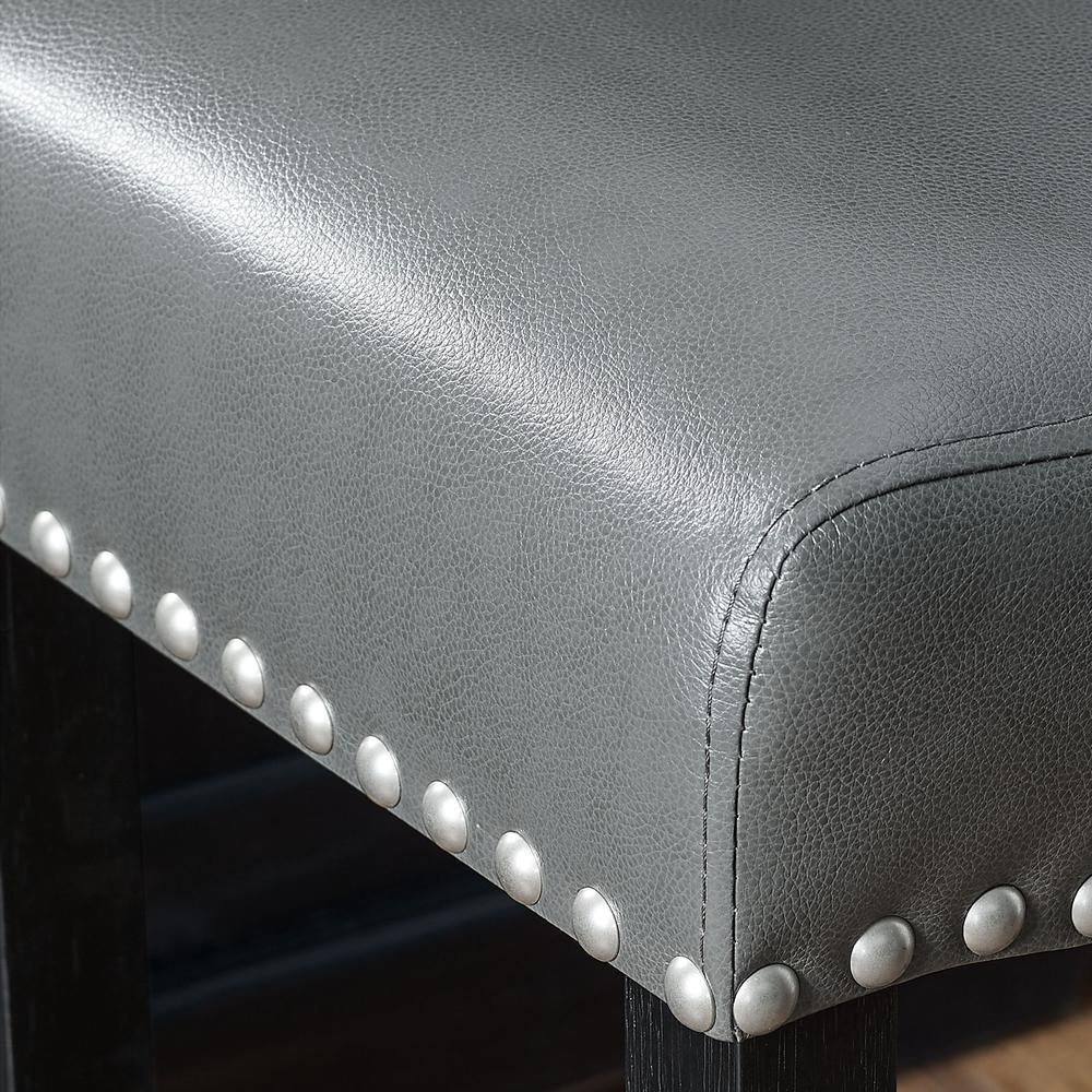 Aspen 24" Vegan Leather Grey Counter Stool