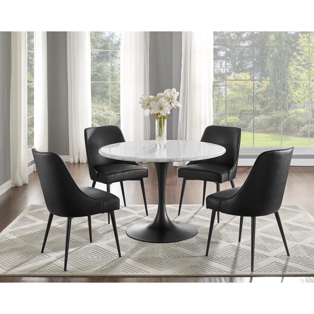 Colfax Side Chair Black Vinyl - set of 2