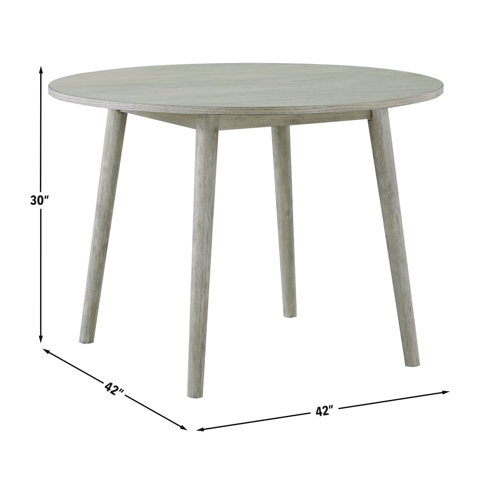 Willow 5-Piece 42" Round Dining Set, Tan