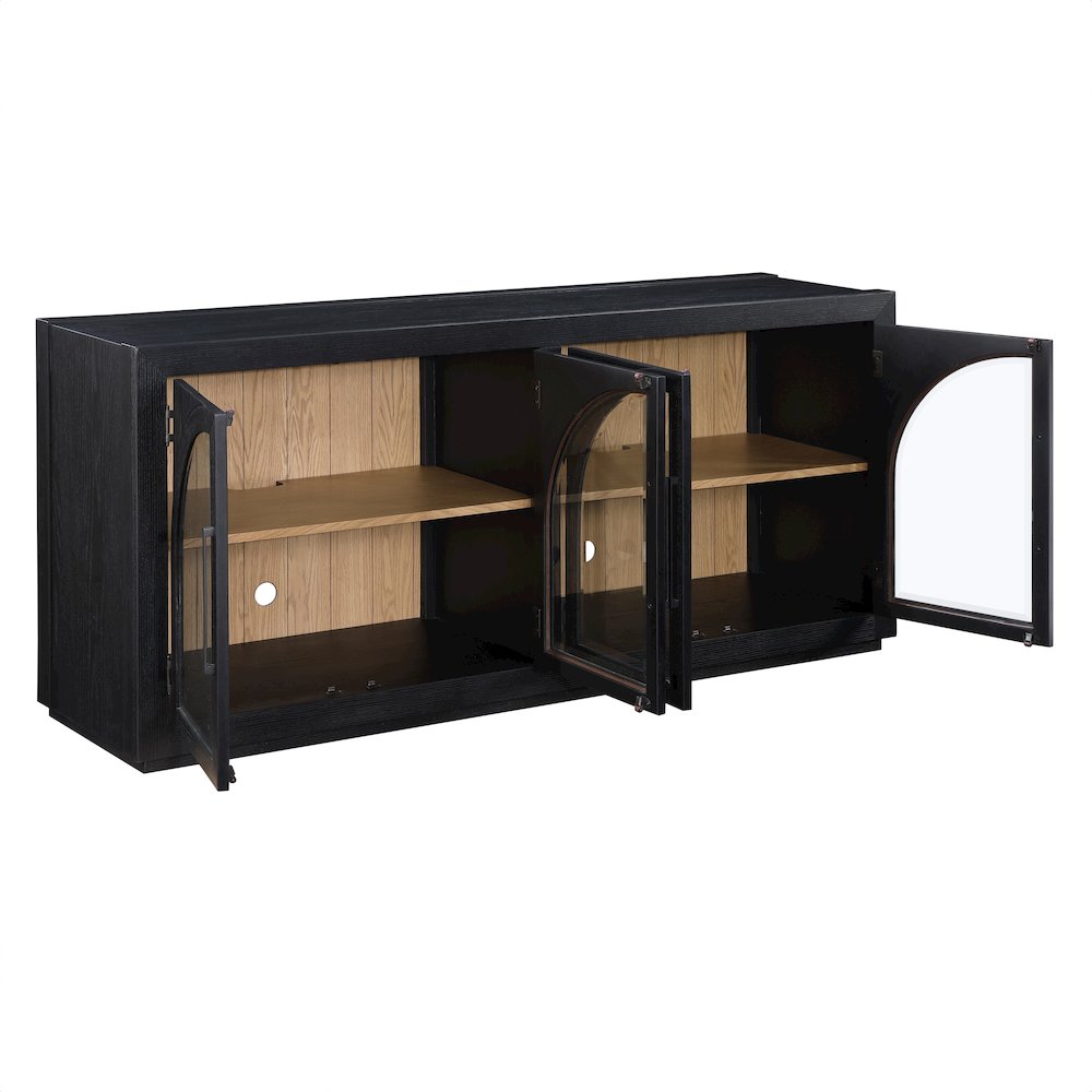 Magnolia Cathedral Doored Server, Black