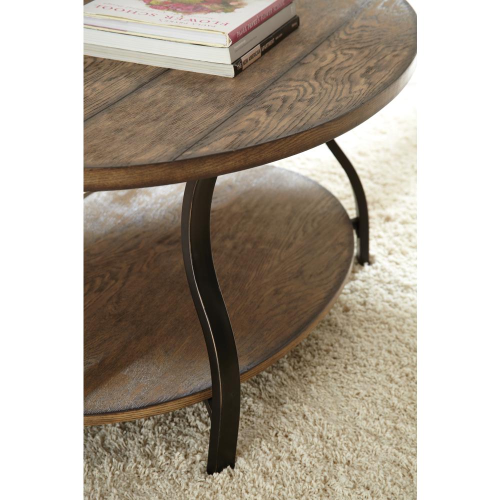 Cocktail Table, Oak finish with hand applied burnish