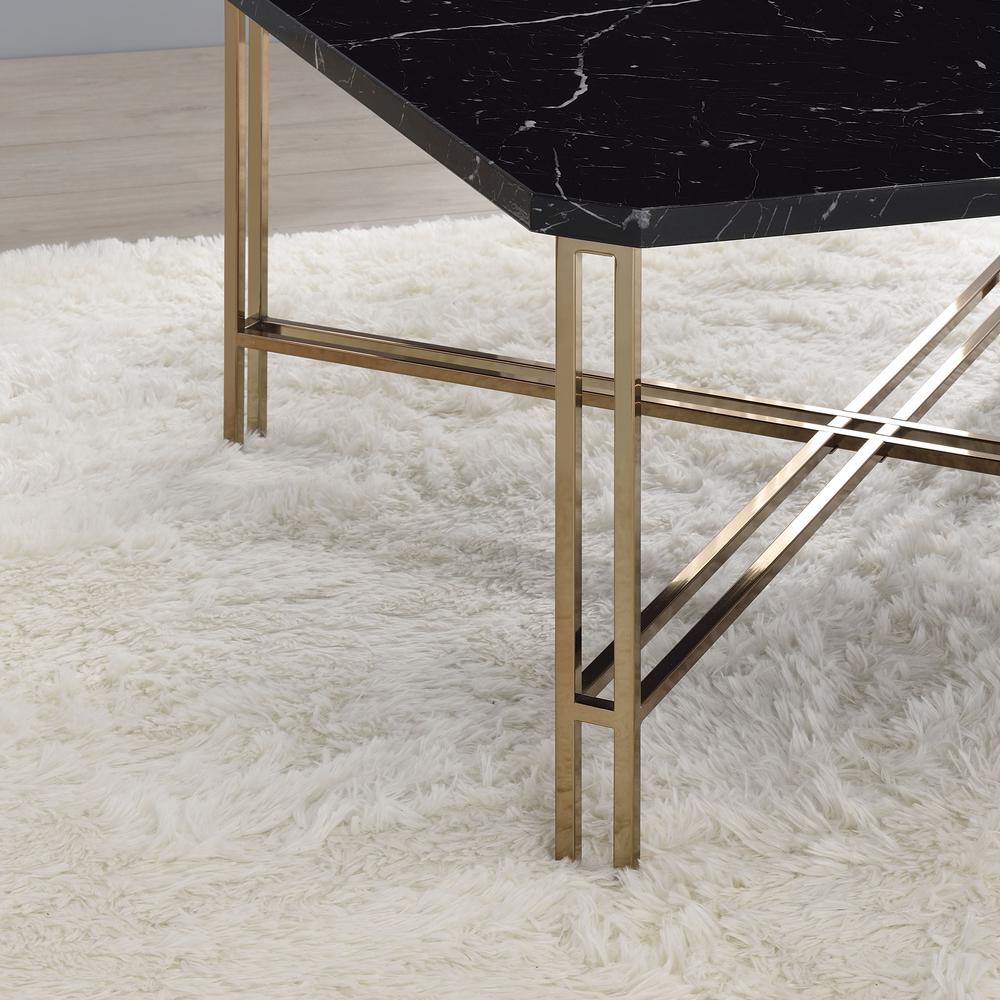 Daxton Faux Marble Square Cocktail Table