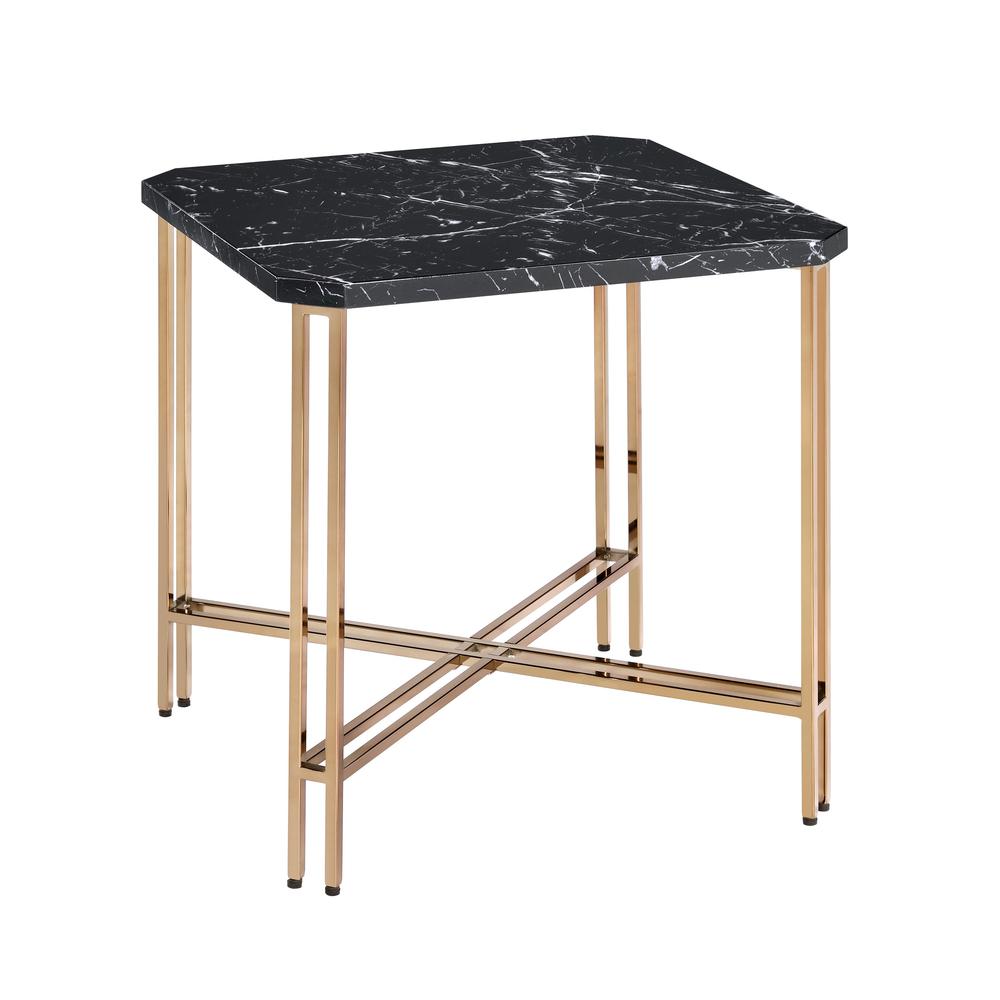 Daxton Faux Marble Square End Table