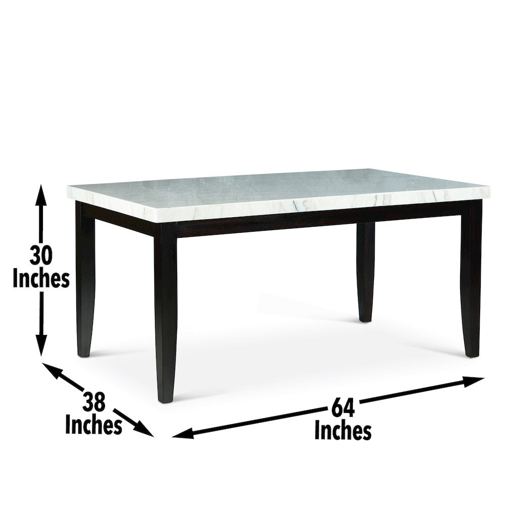 Westby White Marble Top Dining