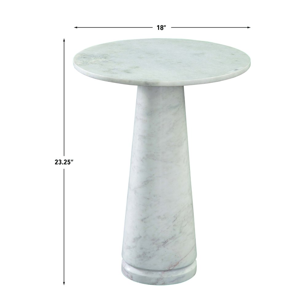 Joni Talita White Marble End Table