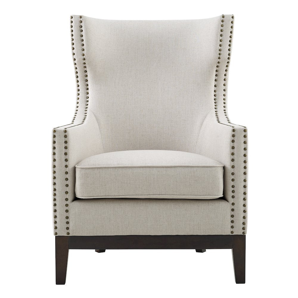 Roswell Linen Accent Chair - Beige