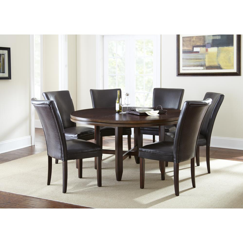 Hartford Vegan Leather Chair, Brown