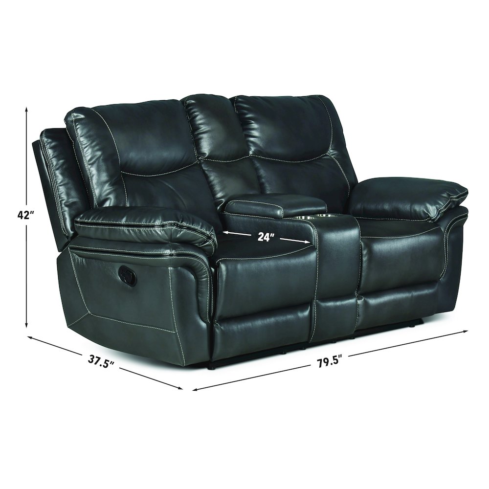 Isabella Console Loveseat Grey