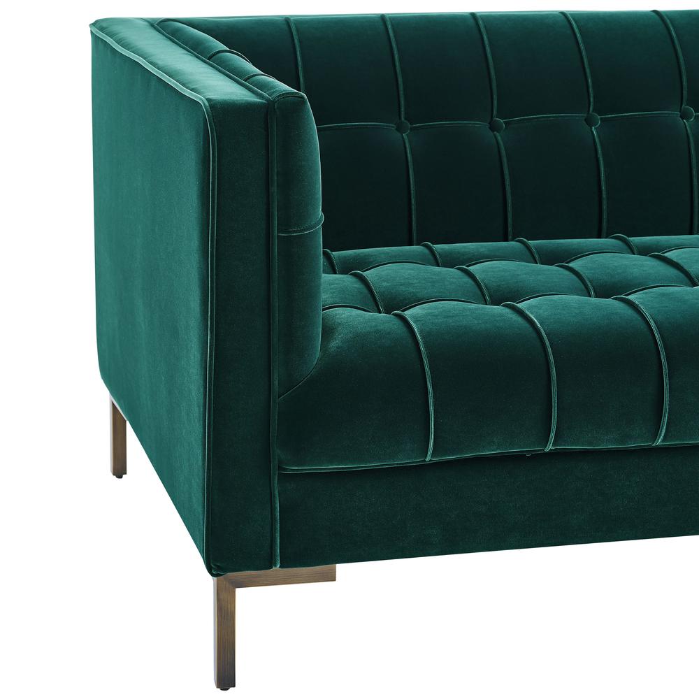 Isaac Green Velvet Loveseat