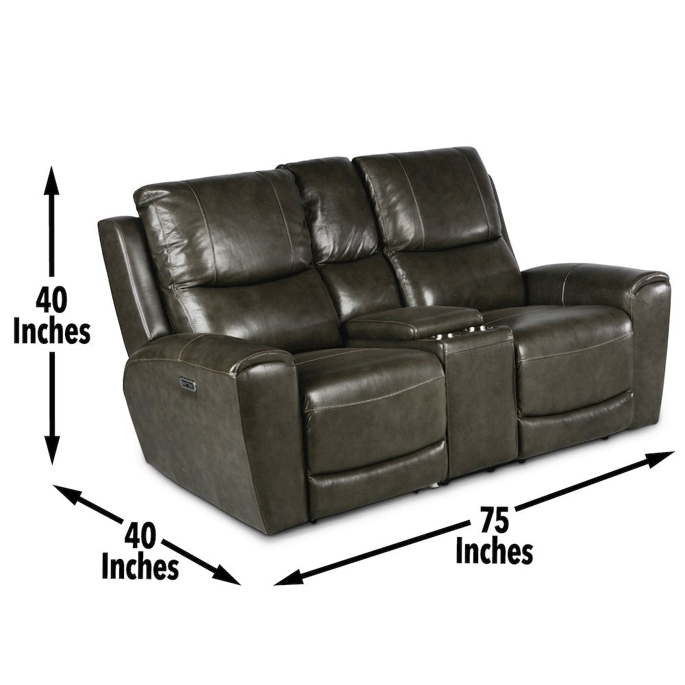 Laurel Pwr-Pwr Console Loveseat