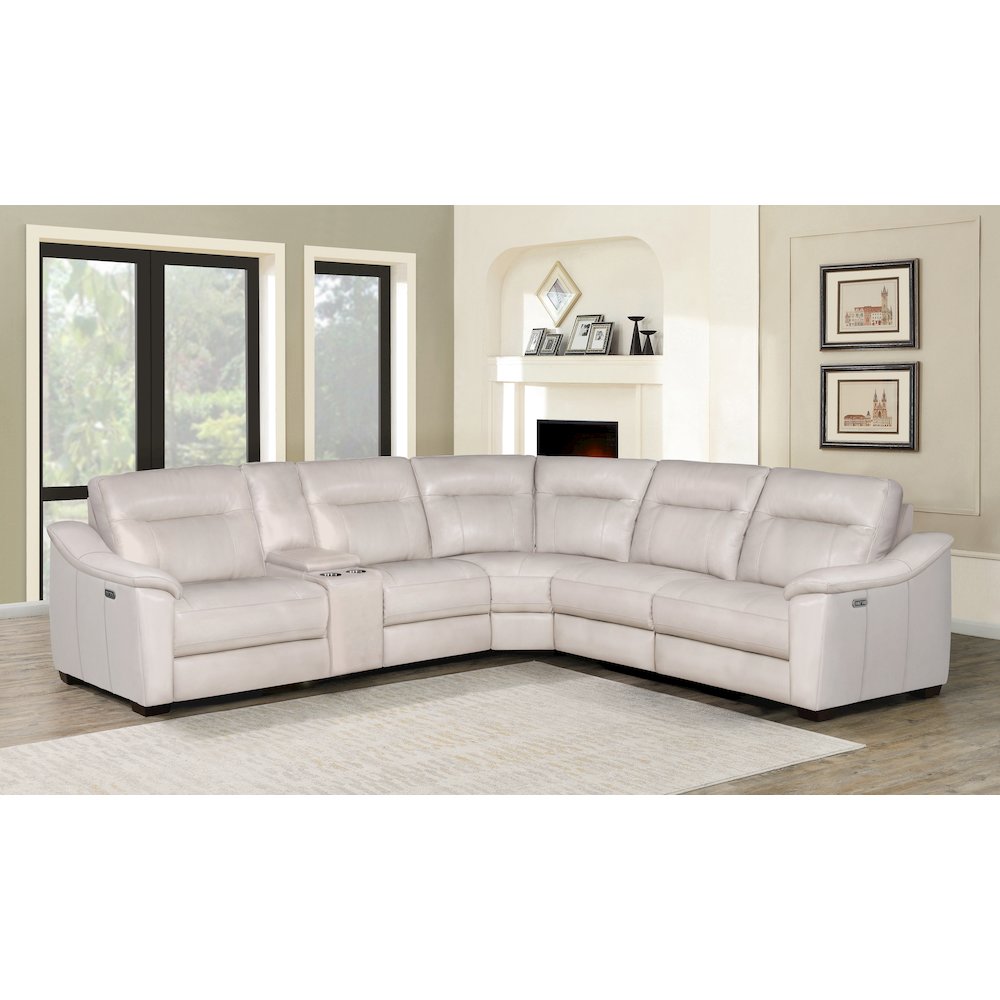Casa Power Reclining Sectional Ivory