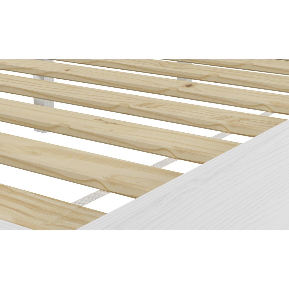 Nix Solid Wood King Platform Bed, White