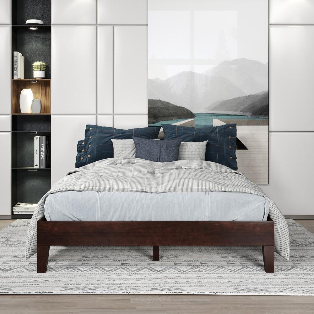 Nix Solid Wood Full Platform bed, Natural