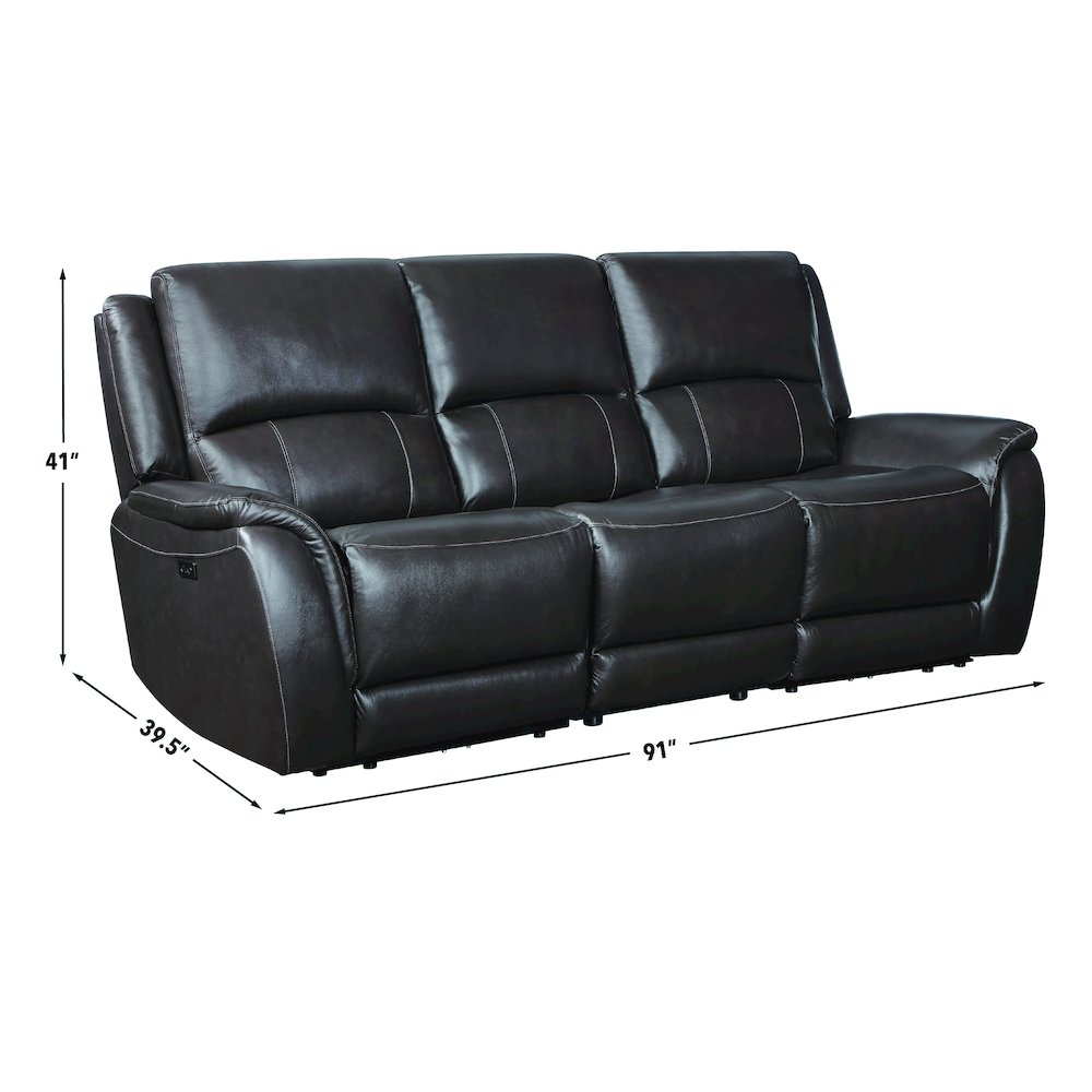 Alexandria Power Leather Reclining Sofa