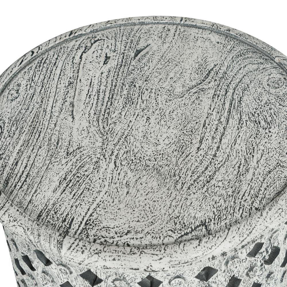 Samir Round Tribal Carved Wood