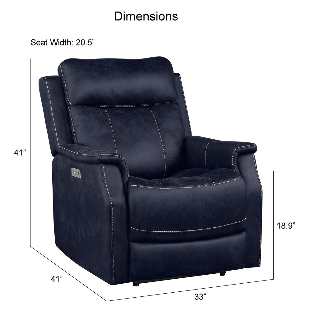 Valencia Dual Power Recliner - Ocean