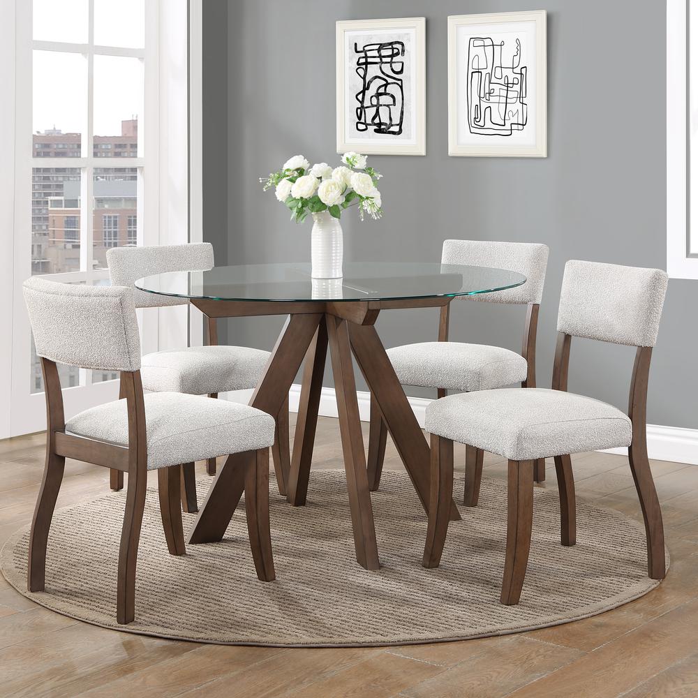 Wade 48-inch Round Glass Top Dining Table