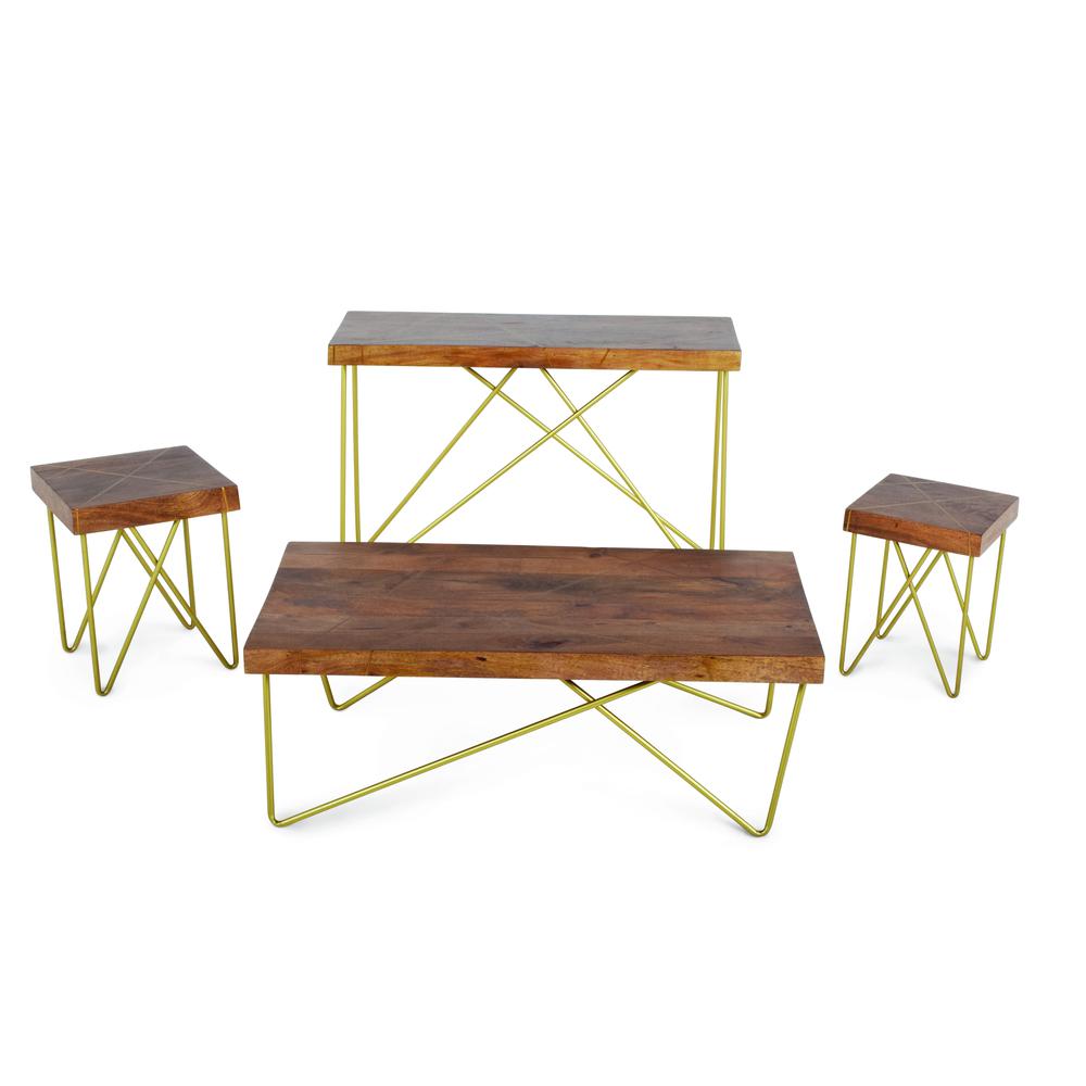 Walter Brass Inlay End Table