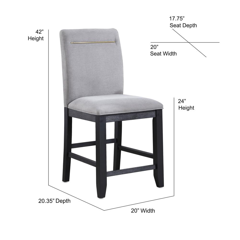 Yves Counter Chair Grey