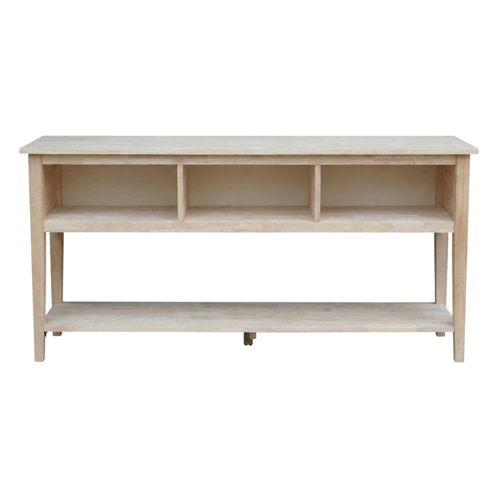 Unfinished 72-Inch TV Stand with Spacious Surface and Sturdy Frame