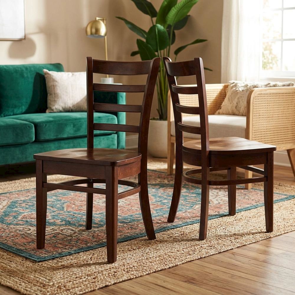 Solid Hardwood Dining Chair for Living Room, Bedroom, and Accent Seating